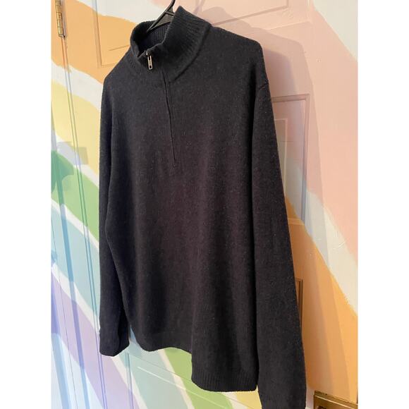 Patagonia Lambswool Quarter Zip Sweater Men’s Large dark navy - Picture 2 of 8